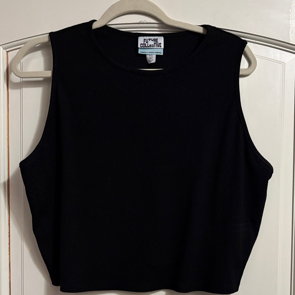 Future Collective Black Crop Top
